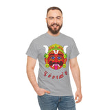 Poochandi Drishti Bommai Tamil T Shirt Traditional Evil Eye Protection Graphic Tee South Indian Folk Art Dhrishti Mask Cultural Festival Streetwear Unisex Cotton Spiritual Apparel