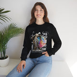 Sculptural Future Statue Art Graphic Unisex Heavy Blend Crewneck Sweatshirt Cosmic Greek Goddess Abstract Streetwear Pullover