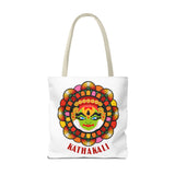 Kathakali Tote Bag Kerala Traditional Dance Art Canvas Bag Indian Culture Onam Festival Malayalam Heritage Ethnic Graphic Reusable Shopping Bag