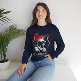 Brave Warrior Roman Gladiator Graphic Print Unisex Heavy Blend Crewneck Sweatshirt Bold Motivational Streetwear Pullover