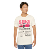 Pink Custom Roadster Blueprint Art Unisex Heavy Cotton Tee Retro Tuner Inspired Streetwear Graphic Shirt for Car Lovers and Daily Casual Wear