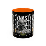 Dynasty Accent Coffee Mug 11oz 15oz Black Ceramic Mug with Roman Statue Bust and Butterfly Artwork for History Lovers and Modern Art Fans