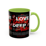 Love Yourself Deep Accent Coffee Mug 11oz 15oz Self Love Motivational Quote Cup Rose Graphic Positive Affirmation Daily Inspiration Empowerment Gift Mug