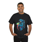 Galactic Dream Astronaut Neon Art Unisex Heavy Cotton Tee Bold Cosmic Streetwear Graphic T Shirt Vibrant Space Design Comfortable Classic Fit Everyday Wear Perfect Gift for Sci Fi Lovers and Creative...
