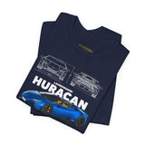 Exotic Blue Supercar Roadster Blueprint Art Unisex Heavy Cotton Tee Premium Streetwear Car Enthusiast Gift Performance Inspired Design Shirt
