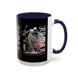 Sculptural Future Statue Art Accent Coffee Mug 11oz 15oz Greek Goddess Cosmic Abstract Splash Bold Artistic Streetwear Ceramic Cup