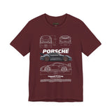 Ultra Sleek Performance Sports Coupe Blueprint Art Unisex Heavy Cotton Tee for Car Lovers and Streetwear Fans