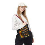 Sunflower Ho'oponopono Tote Bag Hawaiian Healing Prayer Design Spiritual Positivity Canvas Bag Mindfulness Reusable Durable Eco Friendly Shopping Tote