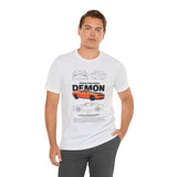 Firestorm Muscle Car Blueprint Design Unisex Heavy Cotton Tee Powerful Retro Performance Art Shirt for Streetwear Lovers & Collectors