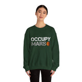 Mars Exploration Unisex Crewneck Sweatshirt Futuristic Space Adventure Graphic Cozy Sci Fi Design Inspirational Streetwear Perfect Gift for Space Lovers and Dreamers