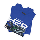 Kawasaki Ninja H2R Inspired Hyperbike Graphic Unisex Heavy Cotton Tee Streetwear Racing Style Motorcycle Art Shirt for Speed Lovers and Track Enthusiasts