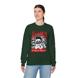 Happiness Is Not About Money Graphic Unisex Heavy Blend Crewneck Sweatshirt Bold Motivational Streetwear Pullover