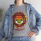 Kathakali Unisex T Shirt Kerala Traditional Dance Art Graphic Tee Indian Culture Festival Onam Heritage Malayalam Performance Heavy Cotton Top