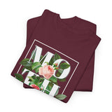 Mother Floral Design Unisex Heavy Cotton Tee Comfortable T Shirt Botanical Typography Graphic Streetwear Gift For Mom Mother’s Day Birthday Casual Everyday Wear