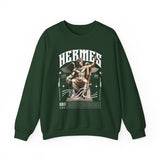 Hermes Greek Mythology Unisex Heavy Blend Crewneck Sweatshirt Ancient God of Communication and Travel Graphic Pullover