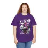 Aliens Exist UFO Graphic Unisex Heavy Cotton Tee Sci Fi Streetwear T Shirt Extraterrestrial Space Alien Design