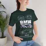 Blue Track Ready Performance Coupe Artwork Unisex Heavy Cotton Tee High Speed Racing Inspired Streetwear Graphic Shirt For Car Enthusiasts And Motorsport Art Fans