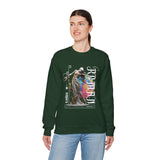 Sculptural Future Statue Art Graphic Unisex Heavy Blend Crewneck Sweatshirt Cosmic Greek Goddess Abstract Streetwear Pullover