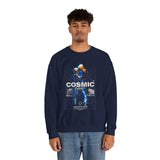 Cosmic Catalyst Unisex Heavy Blend Crewneck Sweatshirt Futuristic Sci Fi Space Astronaut Graphic Pullover Cyberpunk Streetwear Bold Galaxy Design Alpha Mindset Fashion