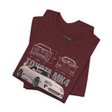 Toyota MK4 Blueprint Tee – Supra MK4 Sports Car MK4 Japanese Performance Coupe Inspired Graphic T Shirt JDM Street Racing Culture Automotive Icon Art Unisex Tee