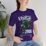 Kawasaki Z900 Green Naked Street Bike Graphic Unisex Heavy Cotton Tee Motorcycle Racing Streetwear Urban Rider Style Gift Shirt
