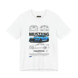 Blue Apex Muscle Coupe Blueprint Art Unisex Heavy Cotton Tee Powerful Street Machine Graphic Shirt for Car Lovers and Collectors