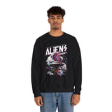 Aliens Exist UFO Graphic Unisex Heavy Blend Crewneck Sweatshirt Sci Fi Streetwear Alien Space Pullover