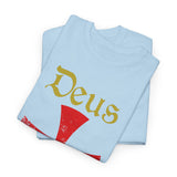 Unisex Deus Vult T Shirt Medieval Crusader Cross Graphic Tee Warrior Knight Inspired Vintage Christian Symbol Heavy Cotton Streetwear