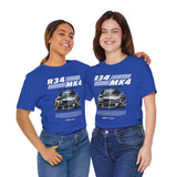 Dual Turbo Street Machine Graphic Unisex Heavy Cotton Tee High Performance Racing Car Split Design Shirt for Speed Lovers