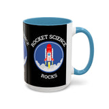 Rocket Science Rocks Accent Coffee Mug 11oz 15oz Space Lover Science Gift Black White Two Tone Ceramic Cup
