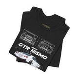 White Track Racing Blueprint Artwork Unisex Heavy Cotton Tee High Performance Inspired Streetwear Graphic Shirt For Car Lovers And Speed Enthusiasts