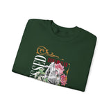Blessed Praying Hands Floral Christian Graphic Unisex Heavy Blend Crewneck Sweatshirt Faith Inspired Religious Streetwear Bold Motivational Pullover