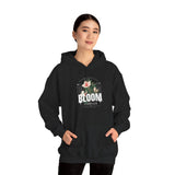Bloom Stronger Floral Graphic Hoodie Comfortable Unisex Sweatshirt Motivational Streetwear Inspirational Empowerment Design for Self Growth Resilience Perfect Gift for Friends Birthdays Cozy Days Casual Wear