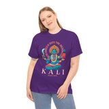 Kali Goddess Unisex Heavy Cotton T Shirt Hindu Spiritual Graphic Tee Maa Kali Mahakali Divine Shakti Protector Destroyer Of Evil Indian Mythology Devotional Streetwear Festival Wear Gift For Navratri...