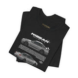 Japanese Performance Skyline Style Coupe Unisex Streetwear Tee High Speed Racing Car Graphic Shirt JDM Culture Drift Inspired Automotive Art Design Urban Fashion For Car Lovers