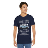 Silver Grand Tourer Coupe Artwork Unisex Heavy Cotton Tee High Performance Inspired Streetwear Graphic Shirt For Car Lovers And Modern Automotive Art Fans