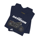 Harley Davidson Sportster Inspired Cruiser Motorcycle Blueprint Graphic Unisex Heavy Cotton Tee Premium Biker Streetwear T Shirt for Riders Enthusiasts Everyday Wear