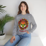 Kathakali Crewneck Unisex Sweatshirt Heavy Blend Pullover Kerala Traditional Dance Art Graphic Indian Culture Onam Festival Malayalam Heritage Design