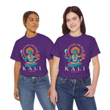 Kali Goddess Unisex Heavy Cotton T Shirt Hindu Spiritual Graphic Tee Maa Kali Mahakali Divine Shakti Protector Destroyer Of Evil Indian Mythology Devotional Streetwear Festival Wear Gift For Navratri...