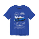 Exotic Blue Supercar Roadster Blueprint Art Unisex Heavy Cotton Tee Premium Streetwear Car Enthusiast Gift Performance Inspired Design Shirt