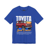 Toyota Land Cruiser Classic Off Road SUV Inspired Illustrated 4x4 Adventure Graphic T Shirt Vintage Overland Utility Vehicle Automotive Streetwear Rugged Travel Lifestyle Gift For SUV Enthusiasts
