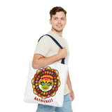 Kathakali Tote Bag Kerala Traditional Dance Art Canvas Bag Indian Culture Onam Festival Malayalam Heritage Ethnic Graphic Reusable Shopping Bag