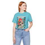 Beauty of Art Floral Collage Unisex Jersey Short Sleeve Tee Vintage Aesthetic Graphic Fashion Artistic Statement Streetwear T Shirt