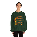 Unisex Ho’oponopono Sunflower Crewneck Sweatshirt Heavy Blend Pullover Healing Affirmation Spiritual Gratitude Mindfulness Positive Energy Apparel