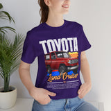 Toyota Land Cruiser Classic Off Road SUV Inspired Illustrated 4x4 Adventure Graphic T Shirt Vintage Overland Utility Vehicle Automotive Streetwear Rugged Travel Lifestyle Gift For SUV Enthusiasts