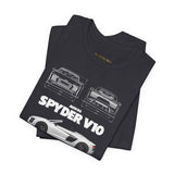 Audi R8 Spyder Inspired Illustrated Luxury Supercar Graphic T Shirt German Performance Convertible Sports Car Streetwear Racing Lifestyle Unisex Tee Gift For Exotic Car Enthusiasts