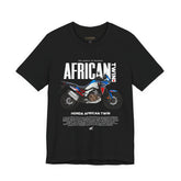 African Twin Adventure Motorcycle Graphic Tee Off Road Touring Bike T Shirt For Riders Explorers Long Distance Travel Motorsport Streetwear Gift