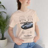 Futuristic Electric Pickup Blueprint Art Unisex Heavy Cotton Tee Bold Streetwear Graphic Shirt For Car Lovers And Tech Enthusiasts