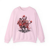 Legends On Court Unisex Heavy Blend Crewneck Sweatshirt Basketball Streetwear Athletic Graphic Pullover Bold Sports Design Perfect Gift For Gym Lovers Urban Fashion Festivals And Basketball Fans