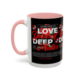 Love Yourself Deep Accent Coffee Mug 11oz 15oz Self Love Motivational Quote Cup Rose Graphic Positive Affirmation Daily Inspiration Empowerment Gift Mug